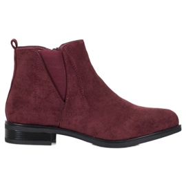 Ideal Shoes Slip-on-Stiefel rot