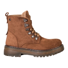 SHELOVET Trapper zum Schnüren braun