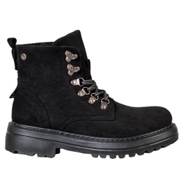 SHELOVET Trapper zum Schnüren schwarz