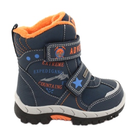 American Club Amerikanische Stiefel mit marineblauer RL35-Membran navy blau orange