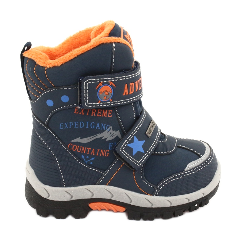 American Club Amerikanische Stiefel mit marineblauer RL35-Membran navy blau orange