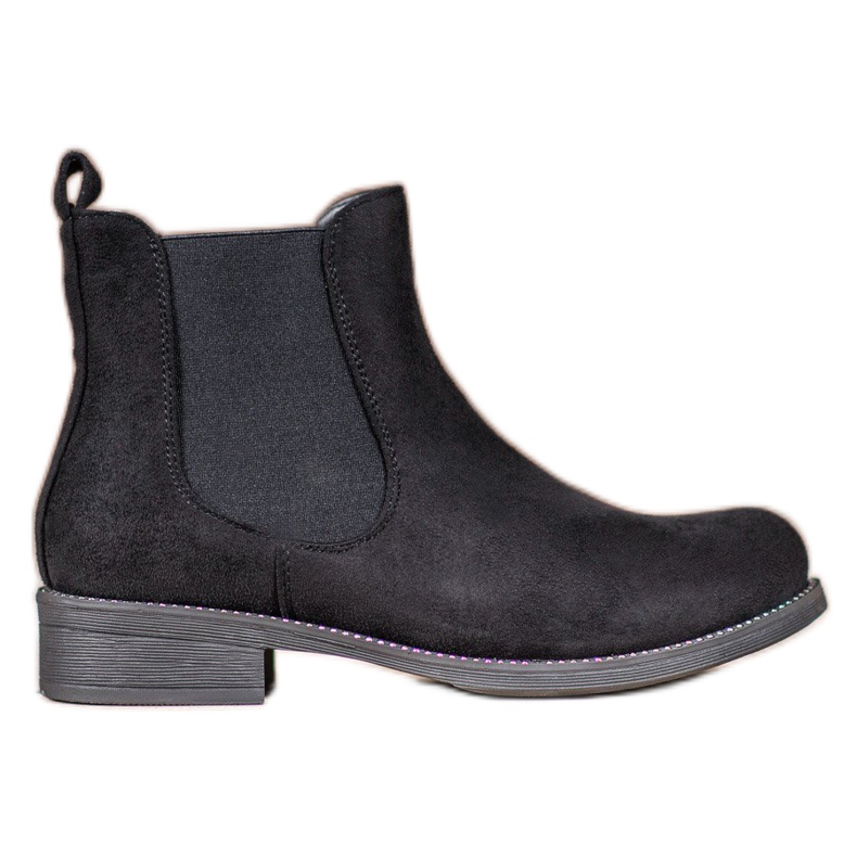 SDS Chelsea-Boots mit Kristallen schwarz
