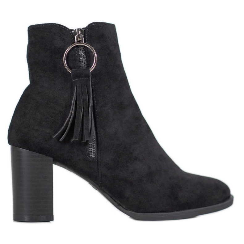 Filippo Stylische Wildlederstiefel schwarz
