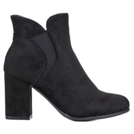 Marquiz Stiefeletten aus Wildleder zum Hineinschlüpfen schwarz