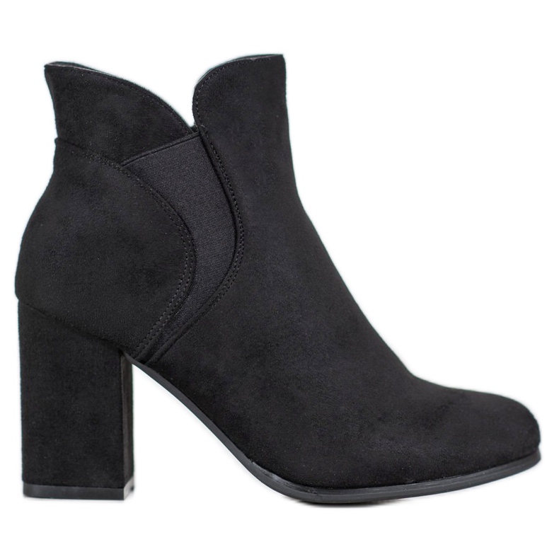 Marquiz Stiefeletten aus Wildleder zum Hineinschlüpfen schwarz