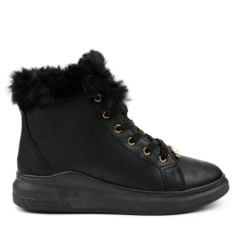 Schwarze isolierte Sneaker TL135-1