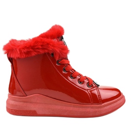 Lackierte warme rote Turnschuhe TL135-10