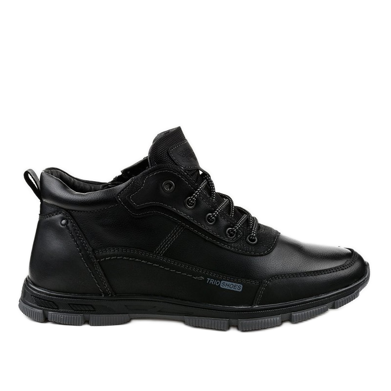 Schwarze Trekkingschuhe R7163-1