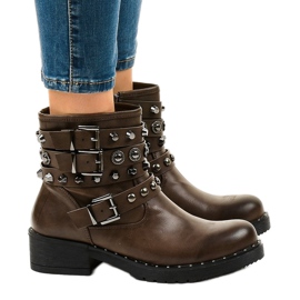 Braune isolierte Stiefel 77-8 grün