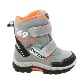 American Club Stiefel mit grauer RL34 Membran schwarz orange