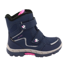 American Club Amerikanische HL26 Membranstiefel marineblau rosa