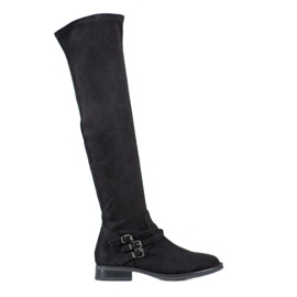 Kylie Stiefel mit flachem Absatz schwarz