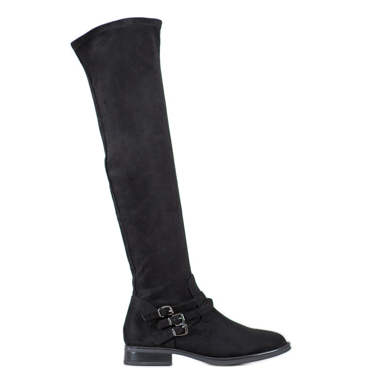 Kylie Stiefel mit flachem Absatz schwarz