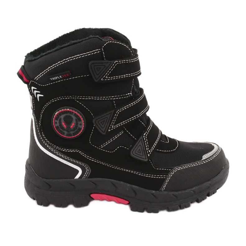 American Club Schwarze Stiefel mit amerikanischer HL23-Membran rot