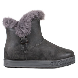 SHELOVET Stiefeletten mit Reißverschluss grau