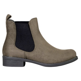 SDS Chelsea-Boots mit Kristallen grün