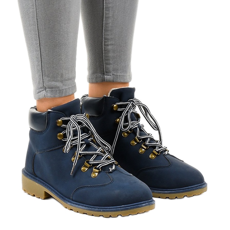 Dunkelblaue isolierte Stiefel DS1702 navy blau