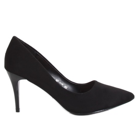 Pumps mit bequemem Absatz schwarz NF-49P Black