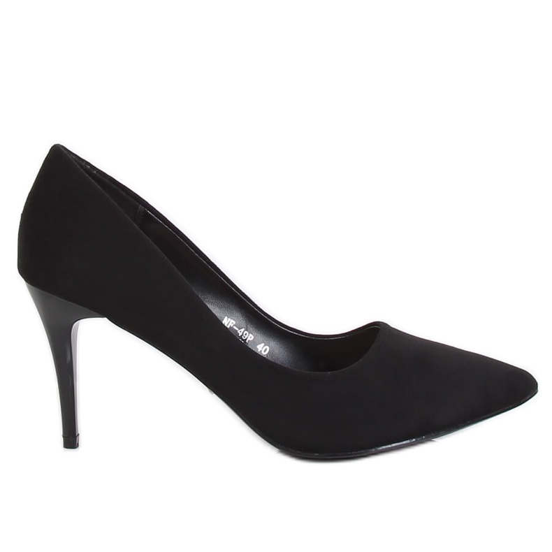 Pumps mit bequemem Absatz schwarz NF-49P Black