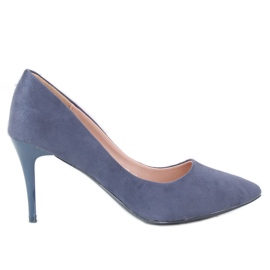 Pumps mit bequemer Ferse blau NF-49P Dk Blue