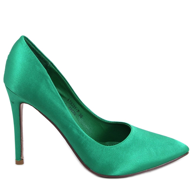BM Damen Satin High Heels TALIA BLACK grün