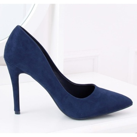 Pumps an einem Absatz Wildleder marineblau GG-70 DK.BLUE