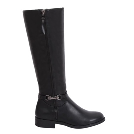 Schwarze Damen Reitstiefel SP37 Schwarz