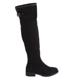 Schwarze Wildlederstiefel Z173 Black