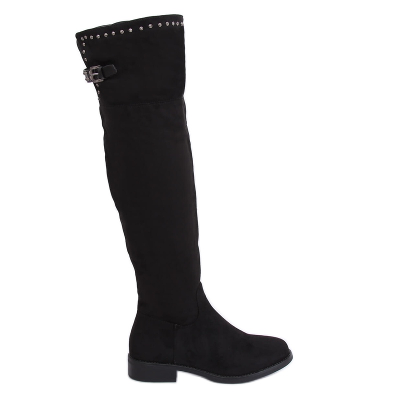 Schwarze Wildlederstiefel Z173 Black