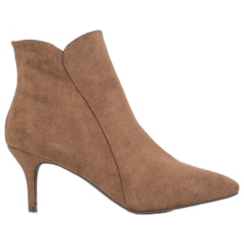 Kylie Wildlederstiefeletten auf einem hohen Absatz braun