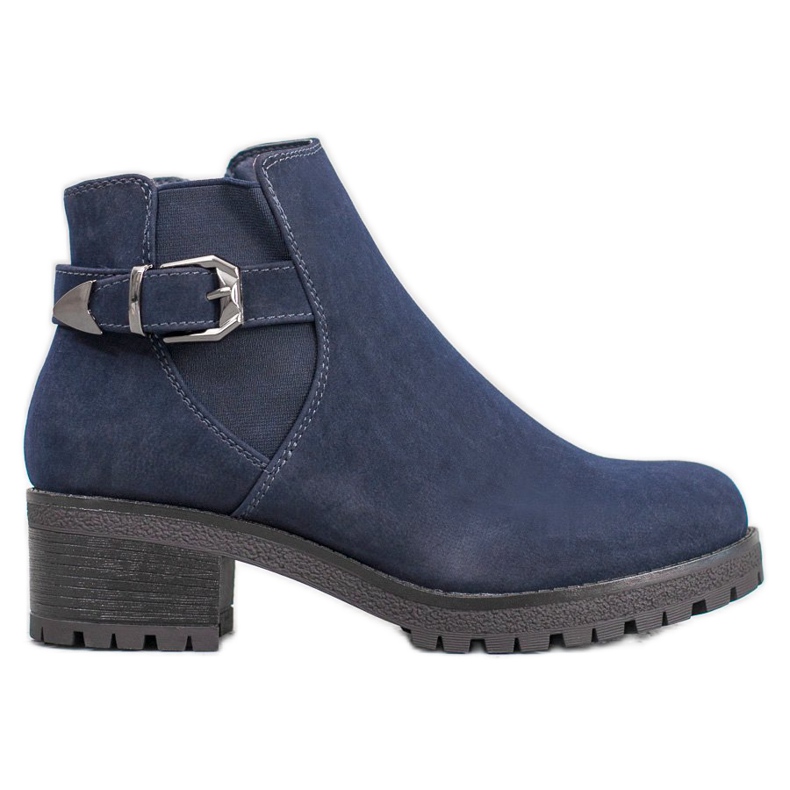 J. Star Marineblaue Wildlederstiefel