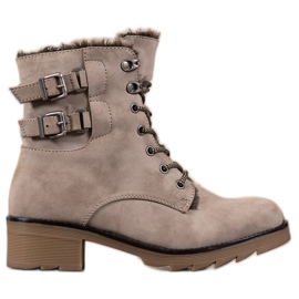 Sergio Leone Warme Schnürstiefel braun