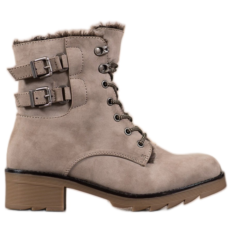 Sergio Leone Warme Schnürstiefel braun