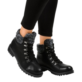 Schwarze Wanderschuhe ohne Isolierung Z186