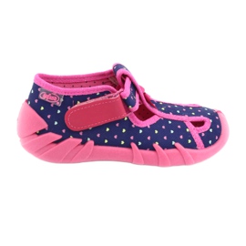 Befado Kinderschuhe 190P092 marineblau rosa