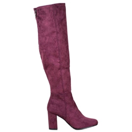 Goodin Wildlederstiefel lila