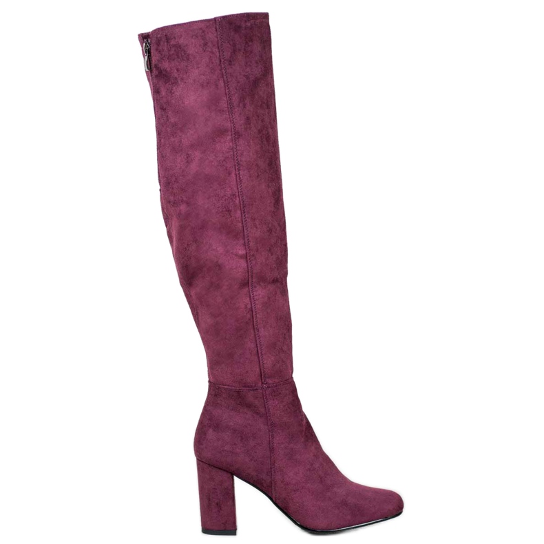 Goodin Wildlederstiefel violett