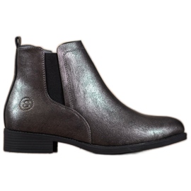 Sergio Leone Silberne Chelsea-Stiefel grau