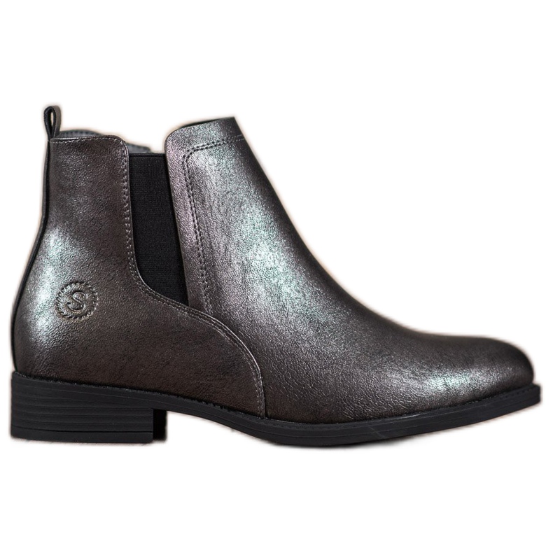 Sergio Leone Silberne Chelsea-Stiefel grau
