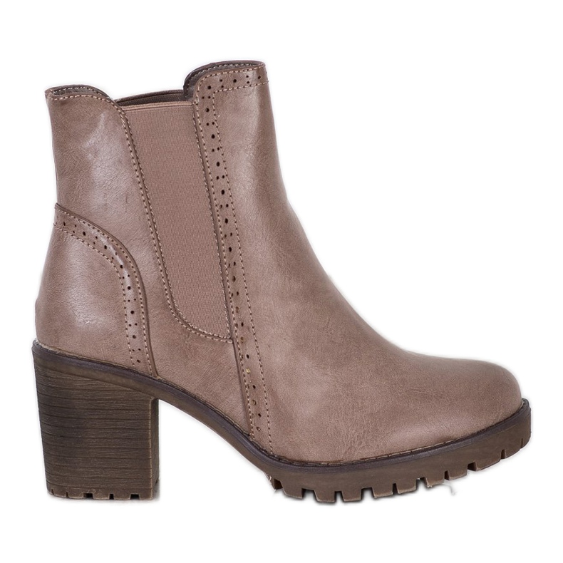 J. Star Slip-on-Stiefel auf der Plattform braun