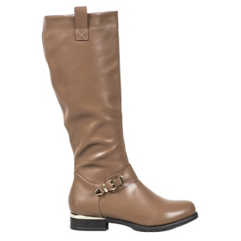 Super Me Beige Reitstiefel