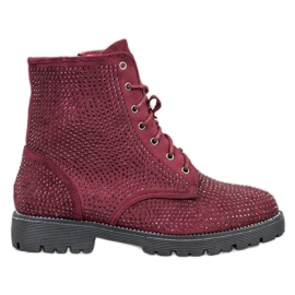 Sweet Shoes Burgunderrote Wildlederstiefel