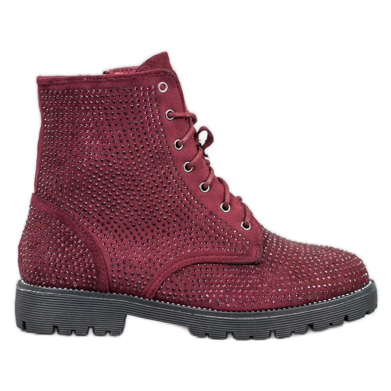 Sweet Shoes Burgunderrote Wildlederstiefel