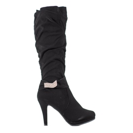 Ch. Creation Stiefel mit hohem Absatz schwarz