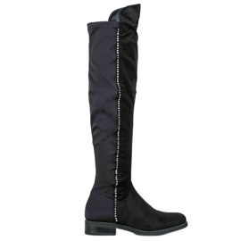 Seastar Overknee-Stiefel mit Zirkonia schwarz
