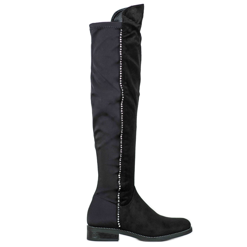 Seastar Overknee-Stiefel mit Zirkonia schwarz