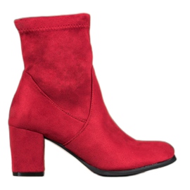 SHELOVET Rote Slip-On-Stiefel
