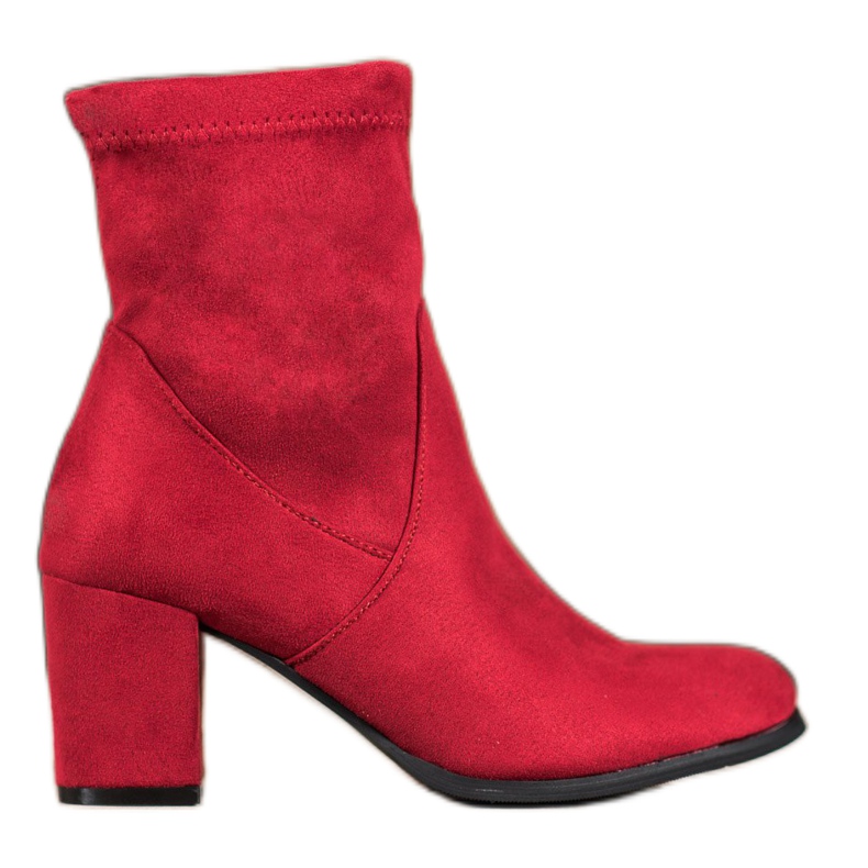 SHELOVET Rote Slip-On-Stiefel