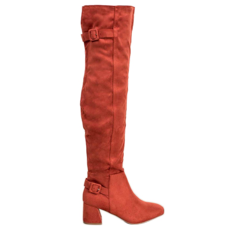 Corina Overknee-Stiefel mit Schnalle orange