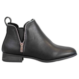 Cm Paris Chelsea-Boots mit dekorativem Reißverschluss schwarz